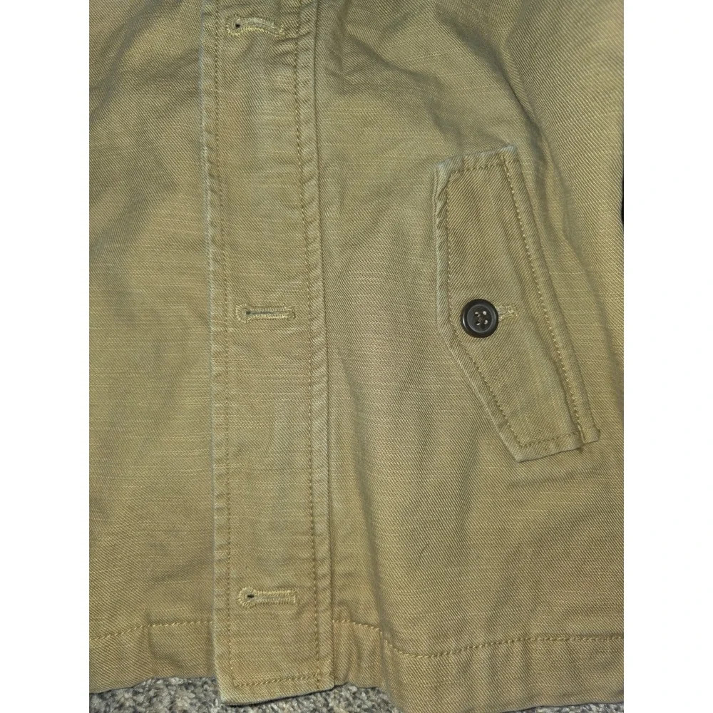 Gymboree Boys Khaki Tan Hooded Field Jacket Utility Cotton Coat Size M 7 8